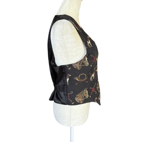 Millers Sportific Collection black sleeveless v-neck button down vest size M - Picture 3 of 10